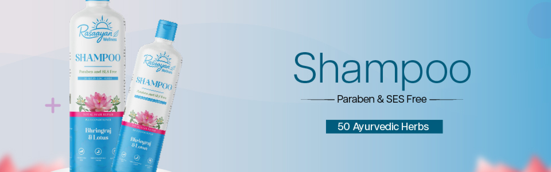 Shampoo — Paraben & SLS Free — 50 Ayurvedic Herbs